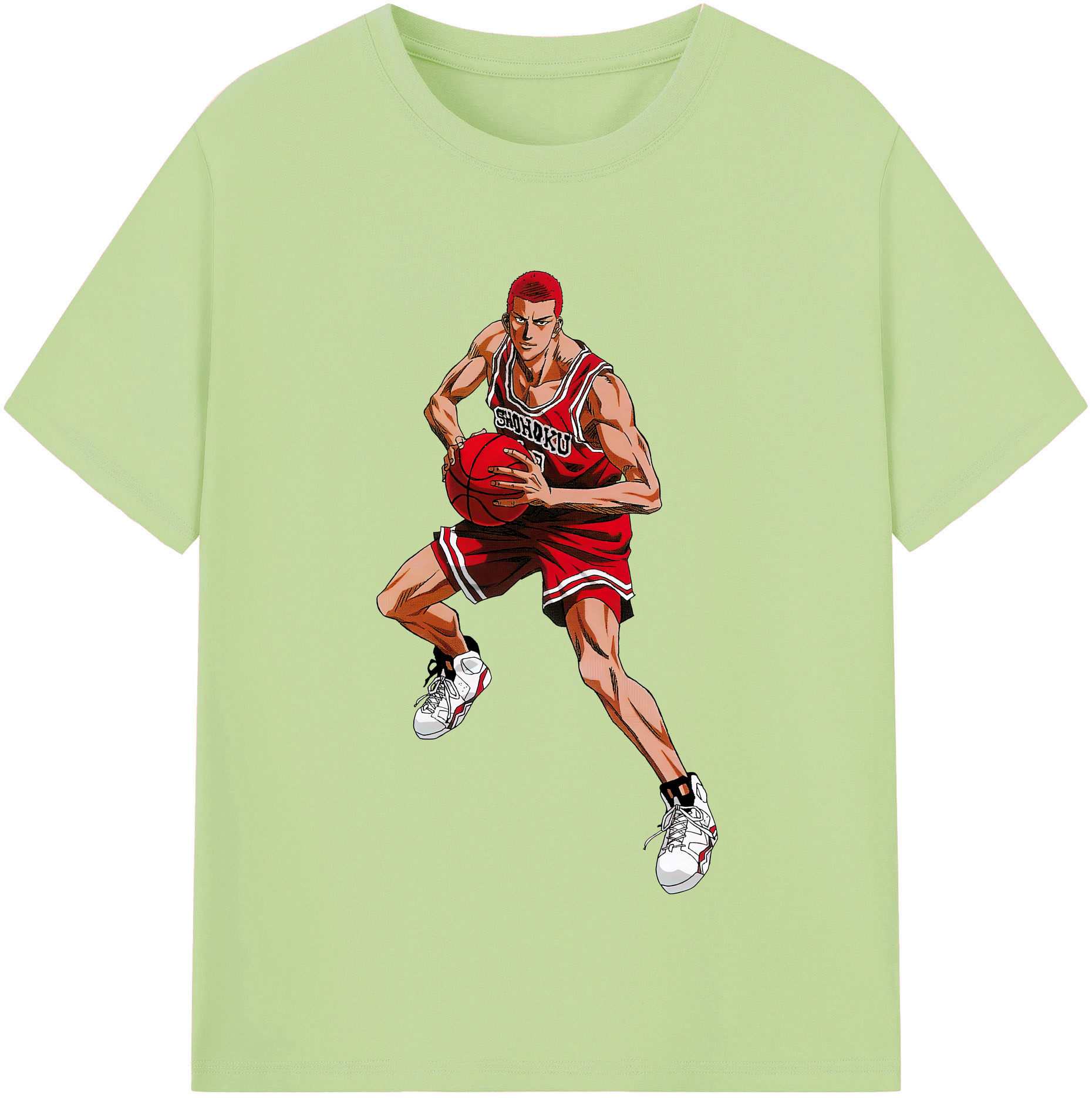 SLAM DUNK／スラムダンク 綿100％半袖Tシャツ（フロントプリント）